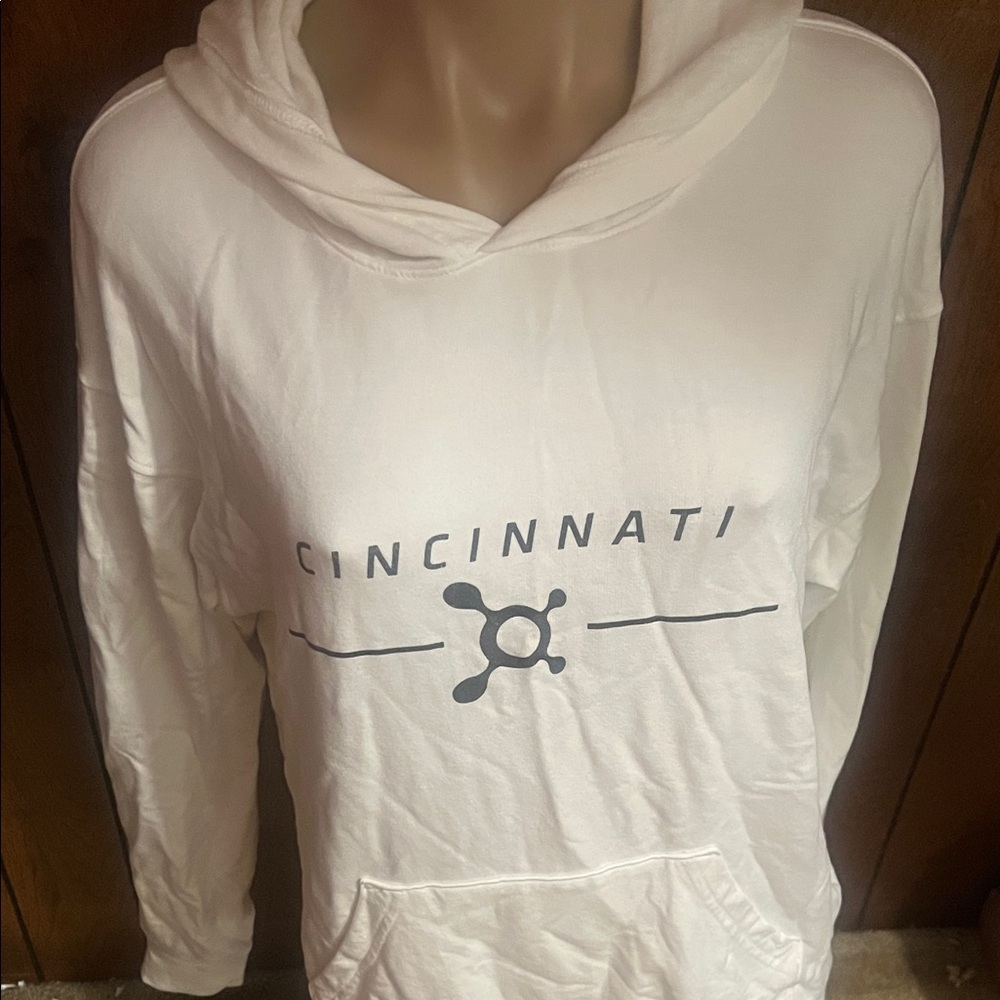 Orangetheory White Hoodie Sweatshirt